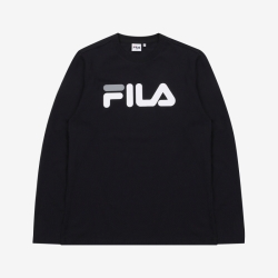 Fila Linear Logo Férfi T-shirt Fekete | HU-98177